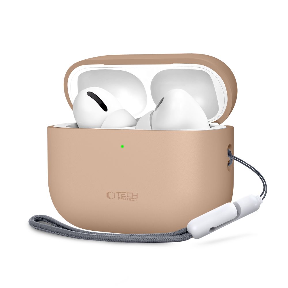 Tech-Protect silikoninis dėklas AirPods Pro 3 smėlio spalvos