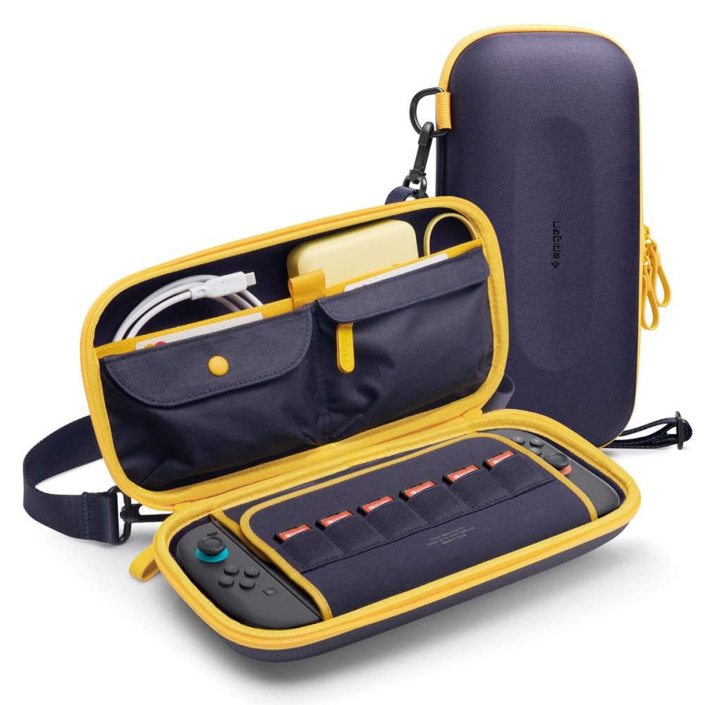 Spigen Nano Pop Pro deklas Nintendo Switch 2 - Tamsiai melynas ir geltonas