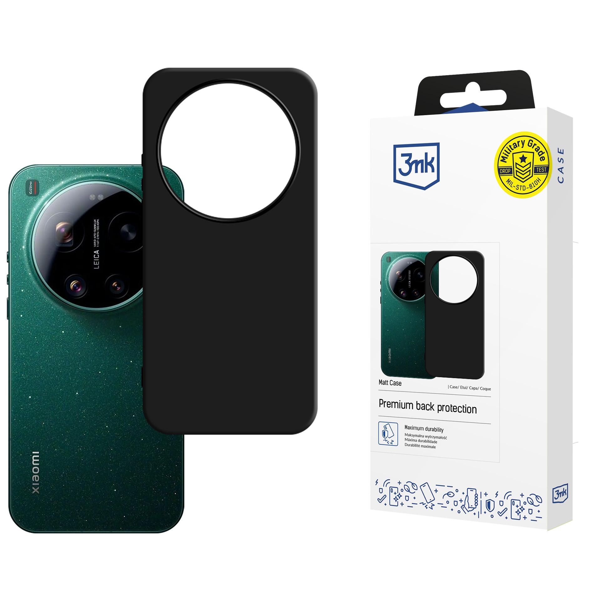 3mk Matt dėklas, skirtas Xiaomi 17 Ultra, juodas