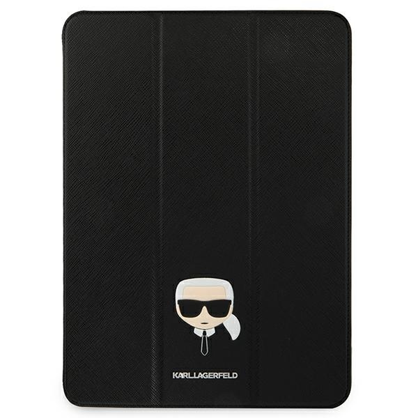 Karl Lagerfeld Saffiano Karl Head Book Cover for iPad Pro 11" - Black