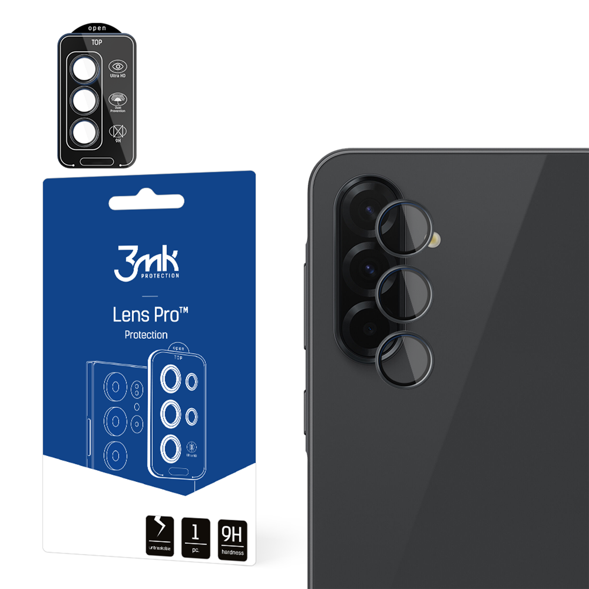 3mk Lens Protection Pro Black Hybrid Glass for Camera Lens on Samsung Galaxy A37 / A57 5G