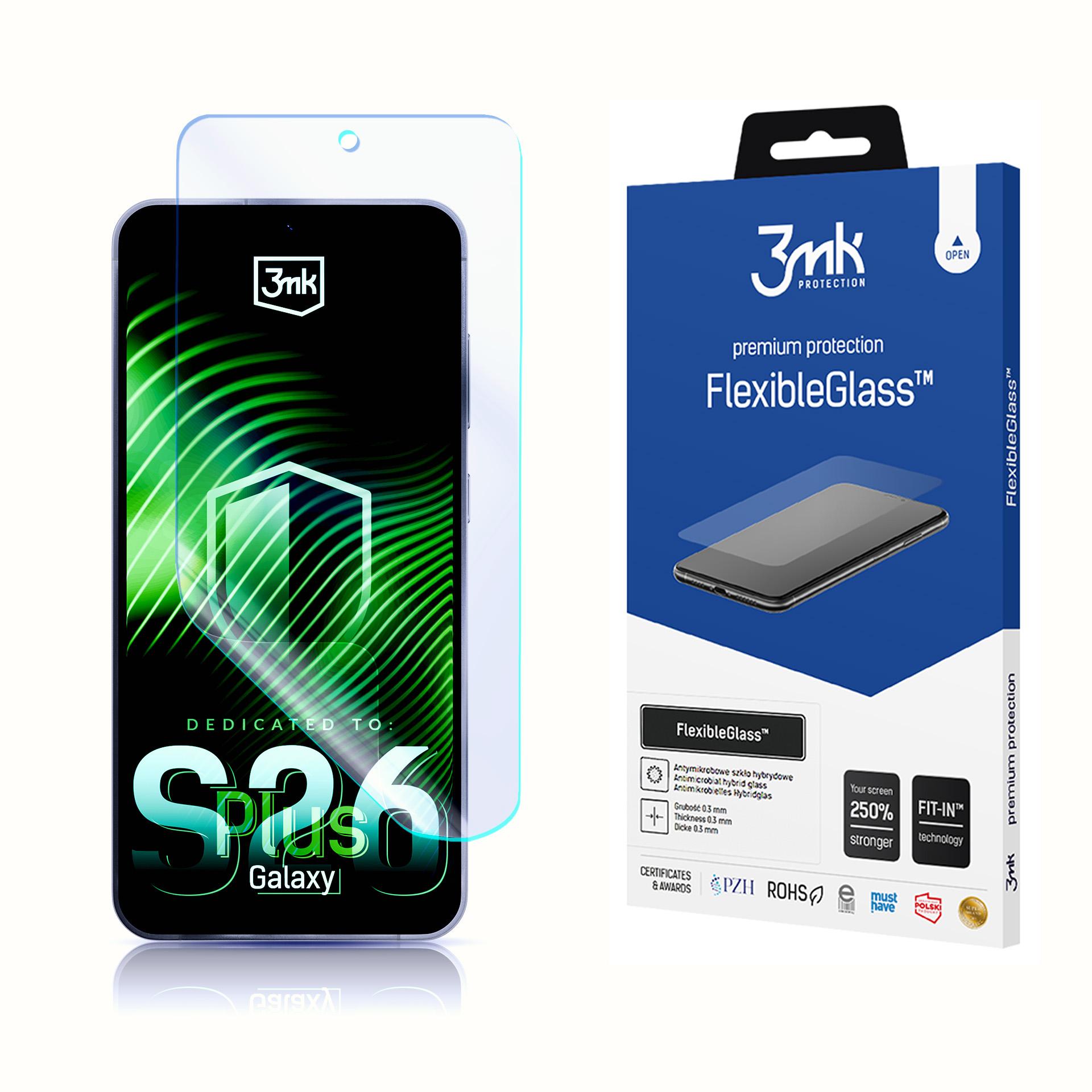 Гибридное защитное стекло 3mk FlexibleGlass для Samsung Galaxy S26+