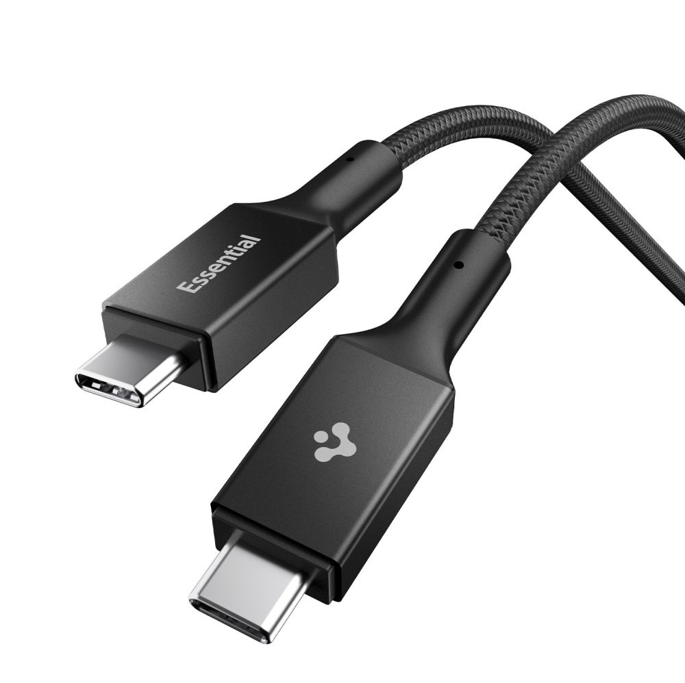 Spigen Essential EB10015CC Кабель USB-C USB-C 100W 150 см чёрный