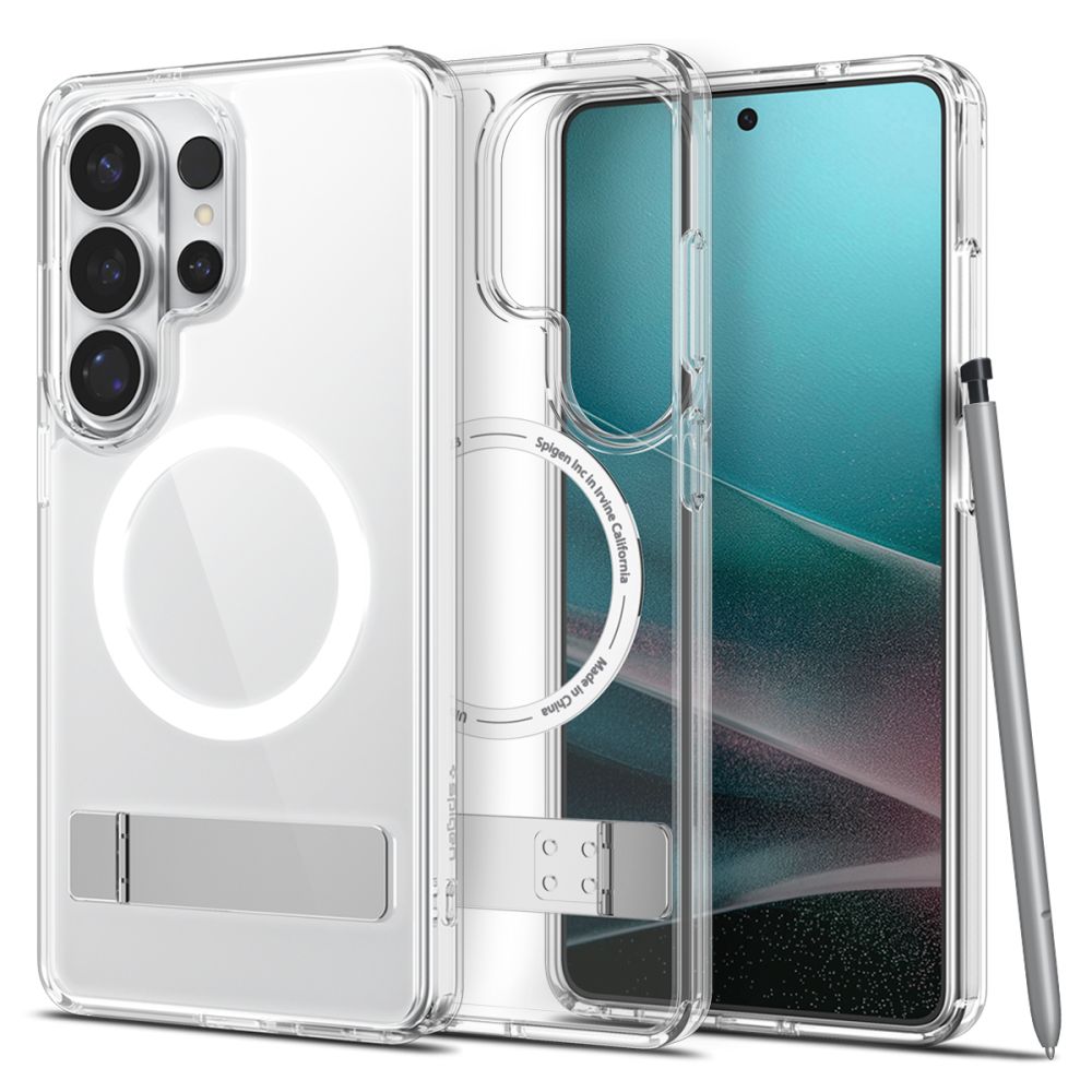 Spigen Ultra Hybrid S Mag MagSafe Чехол для Samsung Galaxy S26 Ultra - прозрачный и белый