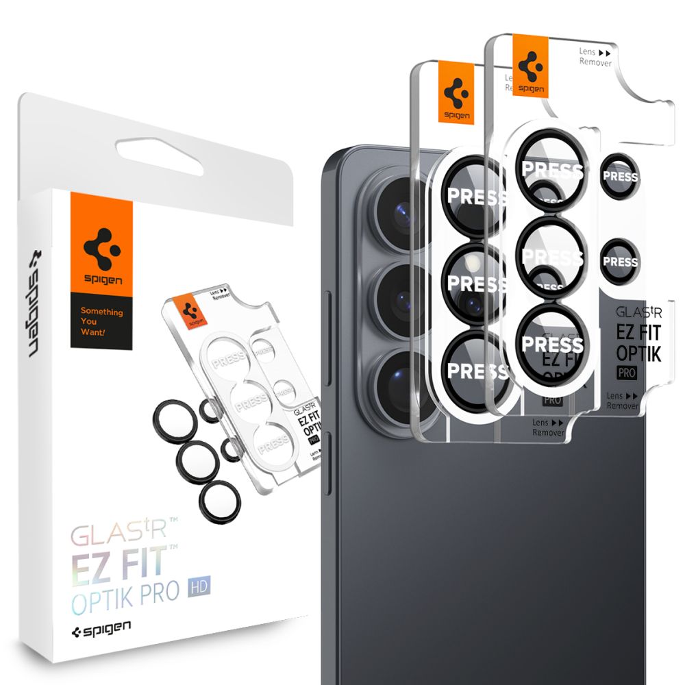 Spigen Glas.Tr Ez Fit Optik Pro HD Kameros apsauga 2-pack skirtas Samsung Galaxy S26 Ultra - juodas