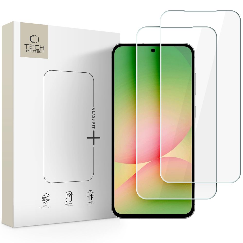 "Tech-Protect Glass Fit+" 2 pakuotės grūdinto stiklo, skirto "Samsung Galaxy A37 / A57 5G
