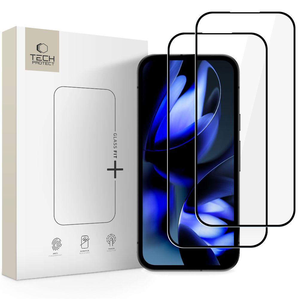 "Tech-Protect Glass Fit+" 2 vnt. grūdinto stiklo, skirto "Google Pixel 9A / 20A" - Juodas