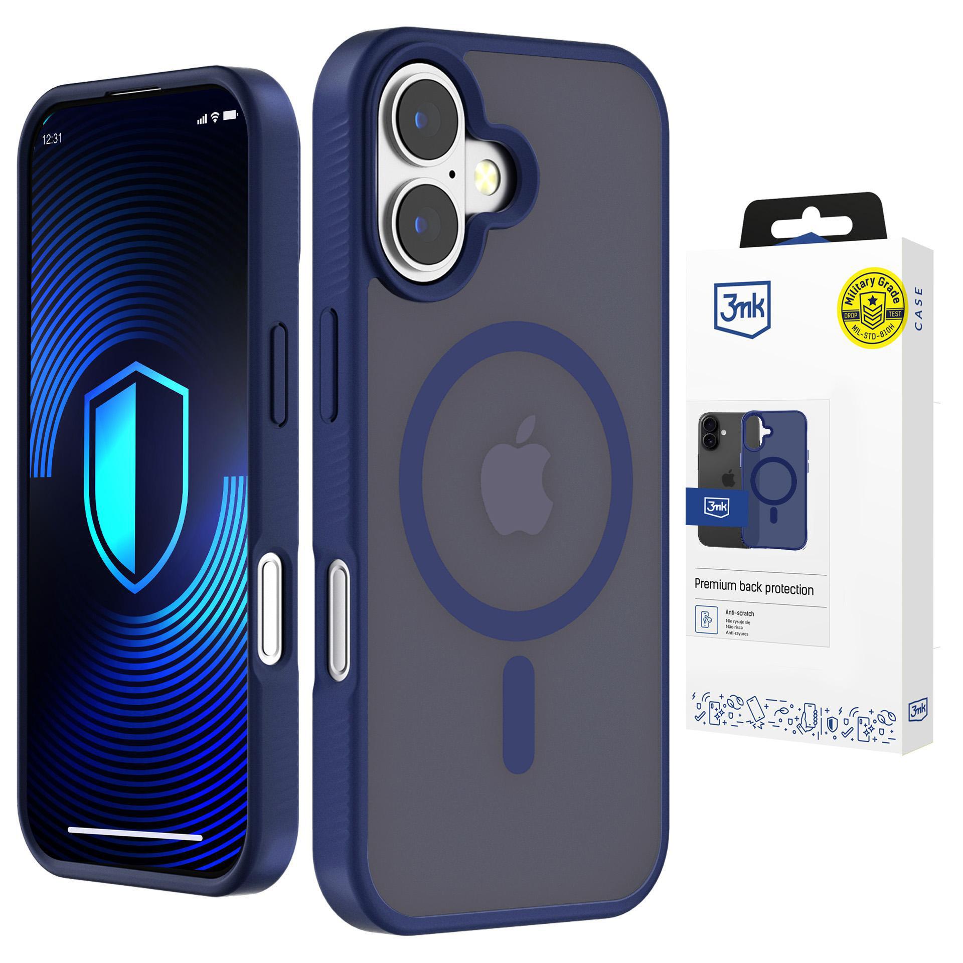 "3mk Smoke MagCase" dėklas "iPhone 17" - mėlynas permatomas