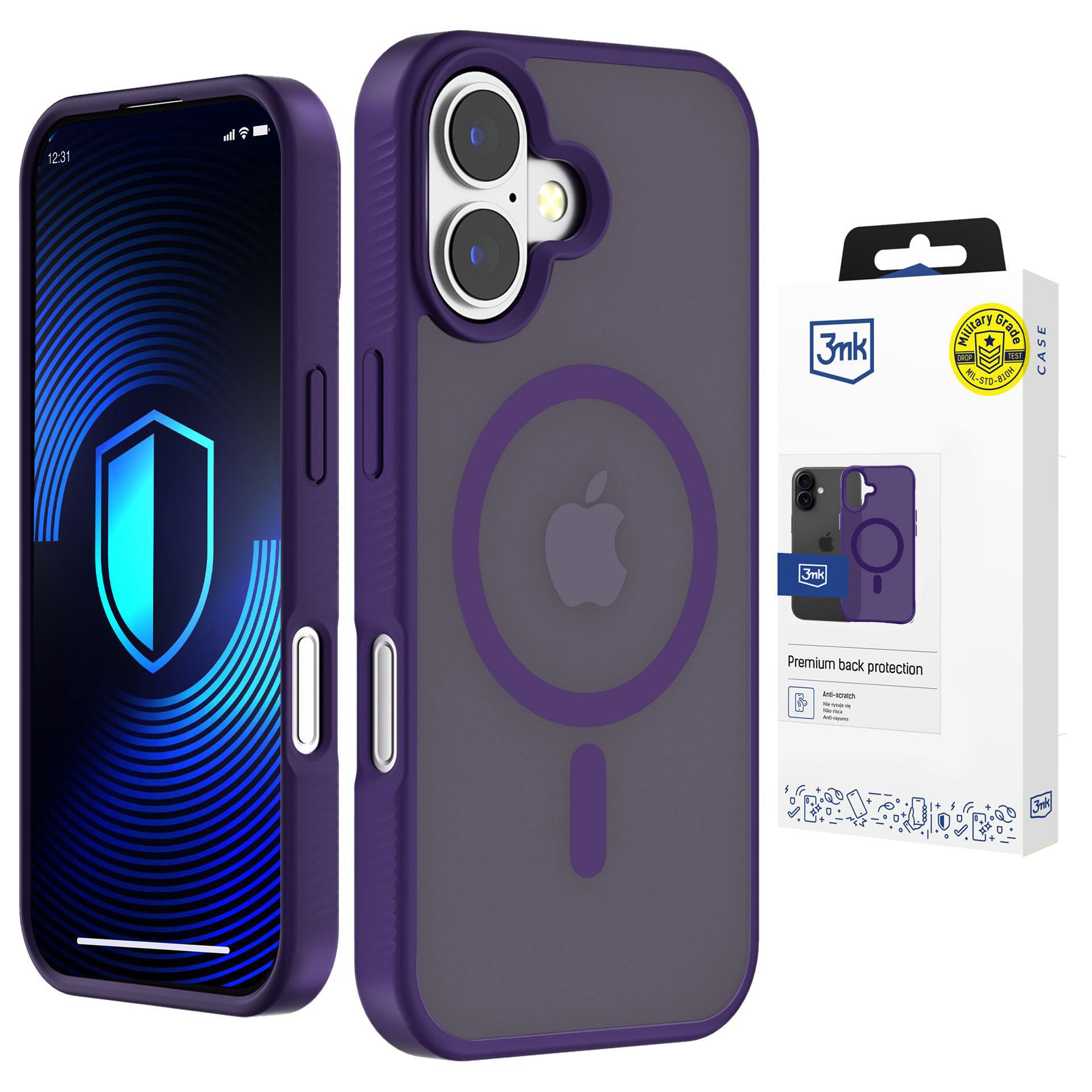 3mk Smoke MagCase for iPhone 16 - violetinis-translucent
