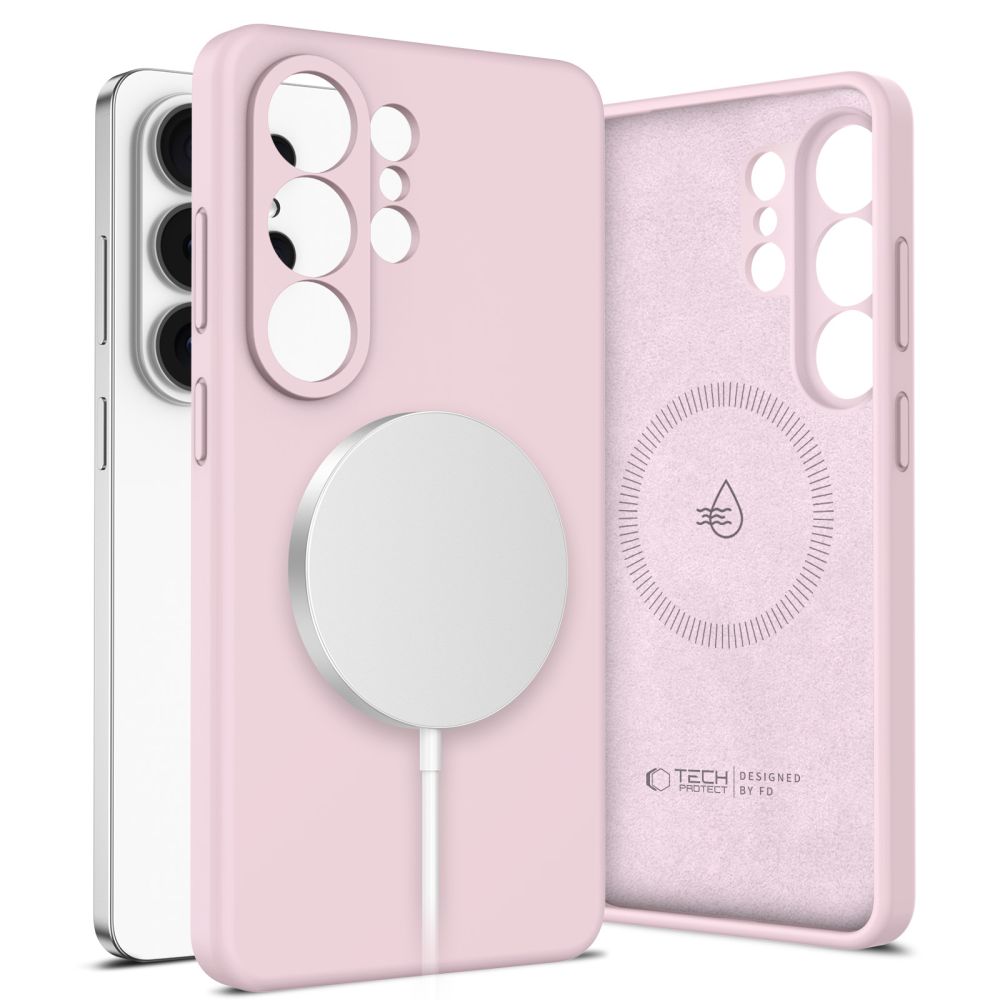 Tech-Protect Silikoninis MagSafe Dėklas for Samsung Galaxy S26 Ultra - rožinis