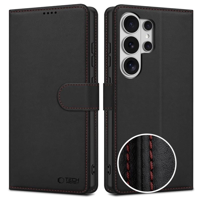 Tech-Protect Wallet чехол для Samsung Galaxy S26 Ultra чёрный красный