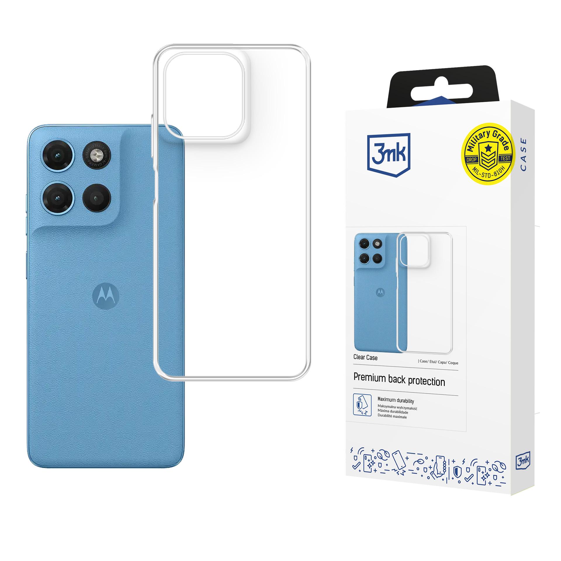 3mk Clear Case dėklas, skirtas Motorola Moto G17 / G17 Power, skaidrus