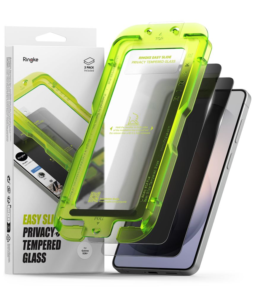 Ringke Easy Slide Privatumo 2-Pack Grūdintas stiklas for Samsung Galaxy S26+