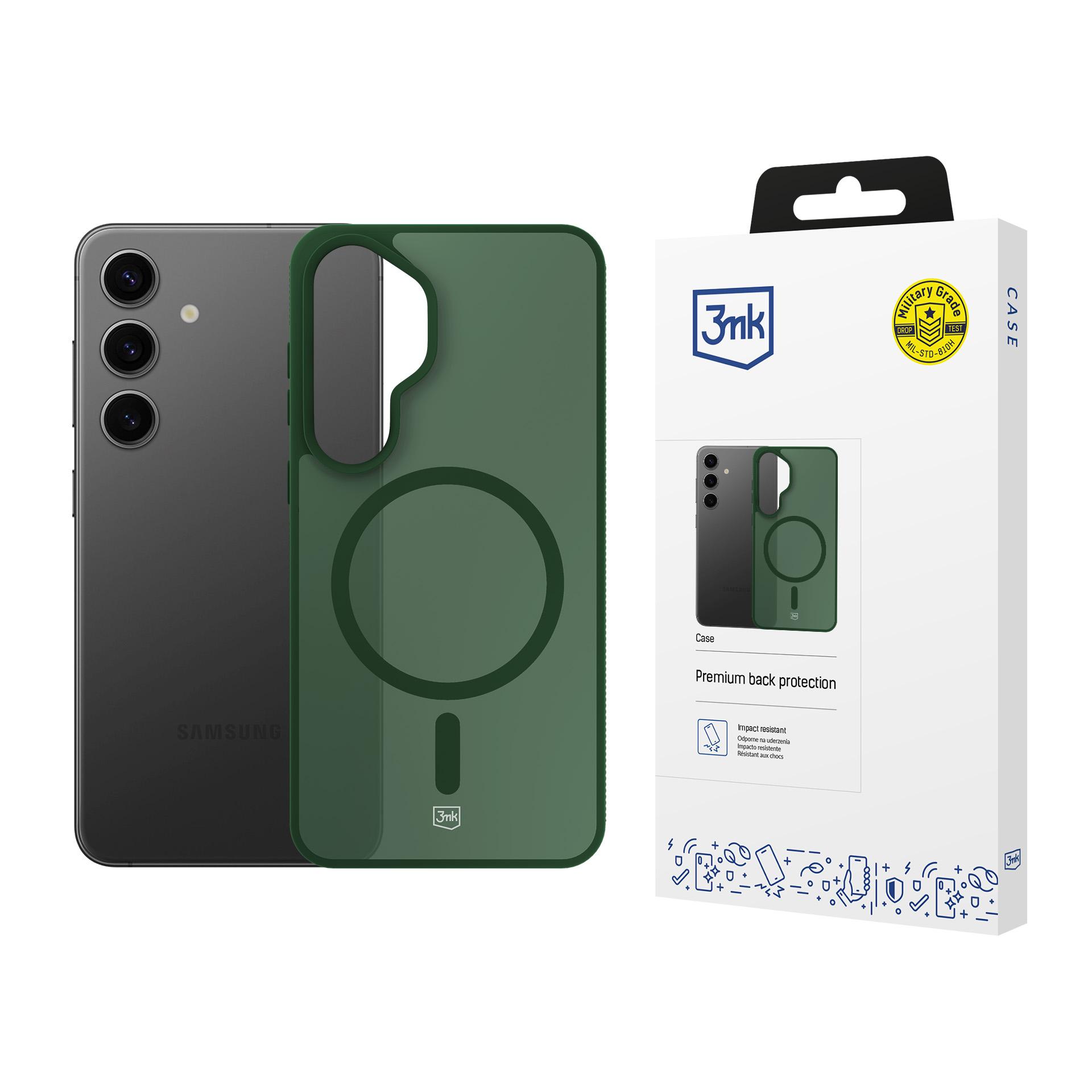 3mk Smoke MagCase skirtas Samsung Galaxy S24 žalias-permatomas