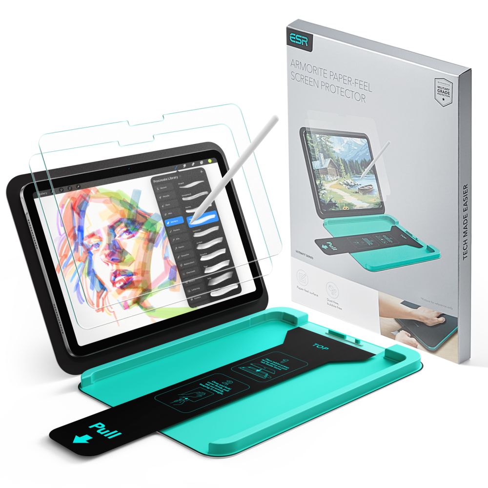 ESR Paper Feel 2шт закалённое стекло iPad 10.9" (2022) / 11" (2025)