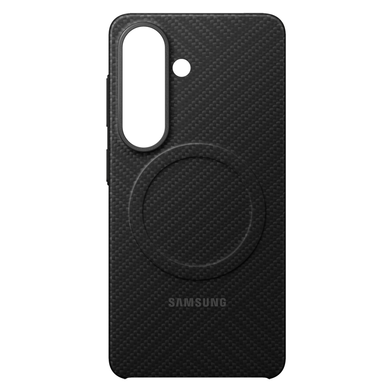 Samsung Carbon Magnet dėklas, skirtas Samsung Galaxy S26+, suderinamas su MagSafe, juodas