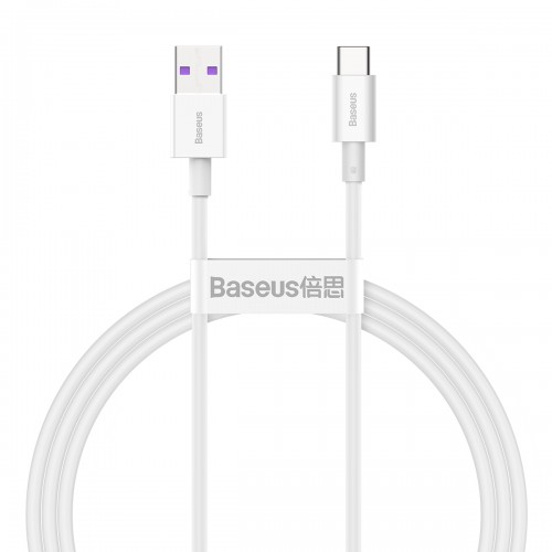 USB кабель Baseus Superior с USB на Type-C 66W 1.0м белый CATYS-02