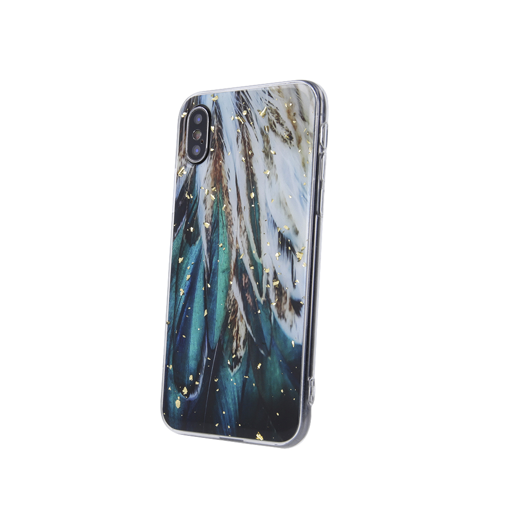 Gold Glam dėklas telefonui Samsung Galaxy A25 5G (global) plunksnos