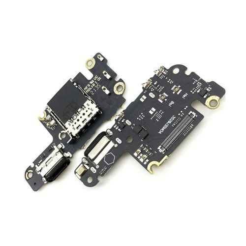 Разъём зарядки для Xiaomi 11T / 11T Pro с шлейфом / серебристый OEM