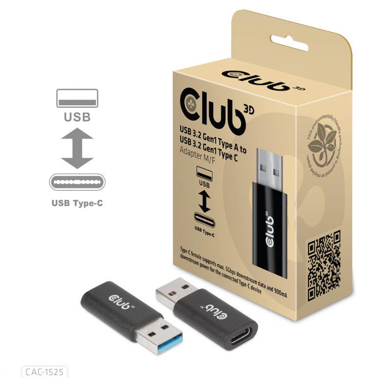CLUB3D CAC-1525 адаптер USB3.2 — USB-C M/F