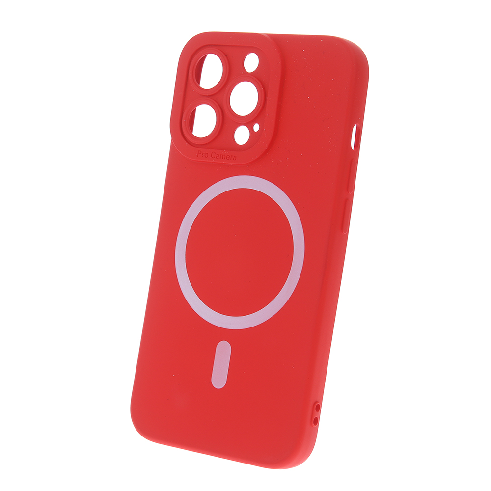 Silicon Mag dėklas for iPhone 16 Plus 6,7" raudonas