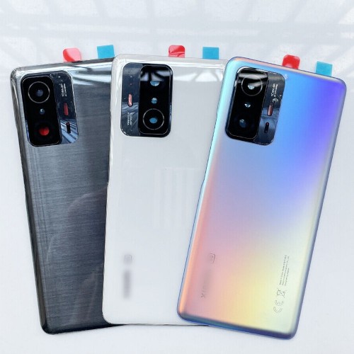 Задняя крышка для Xiaomi 11T (11T Pro) — небесно-синий — (с линзой камеры) OEM