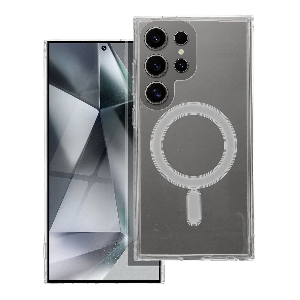 Dėklas Clear Mag Cover (MagSafe) skirtas Samsung S928 S24 Ultra skaidrus