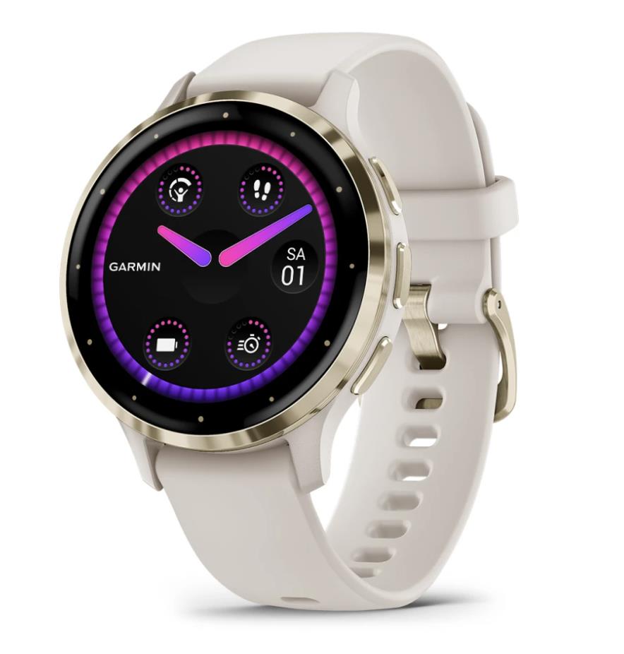 Garmin Venu 3S išmanusis laikrodis dramblio kaulo/auksinis