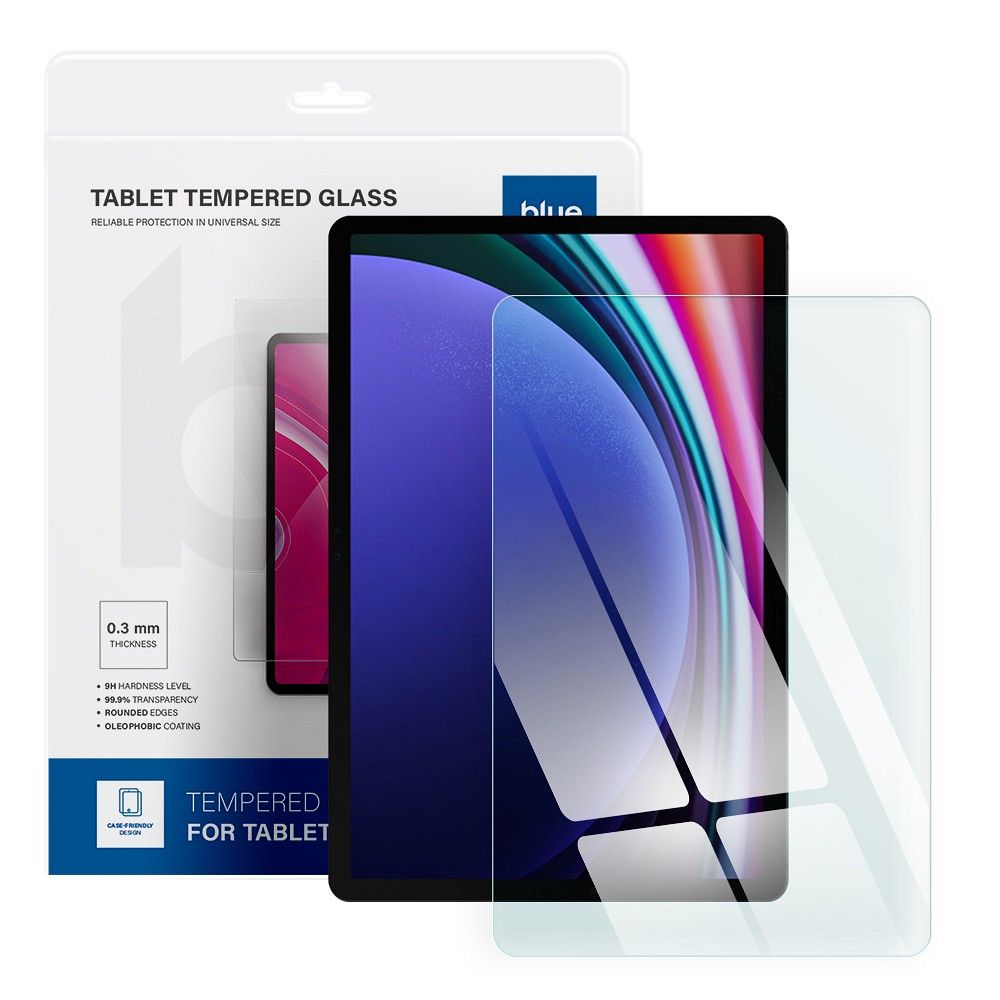 Apsauginis stiklas mėlynas - SAMSUNG Galaxy Tab А9+ 11" Wi-Fi SM-X210/X215