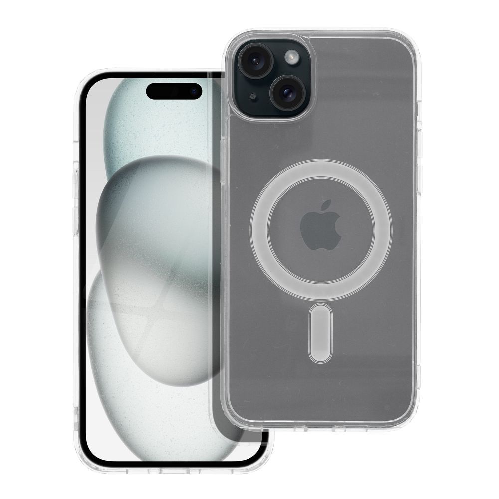 Чехол для iPhone 15 PLUS Clear Mag Cover (STR) совместимый с MagSafe прозрачный