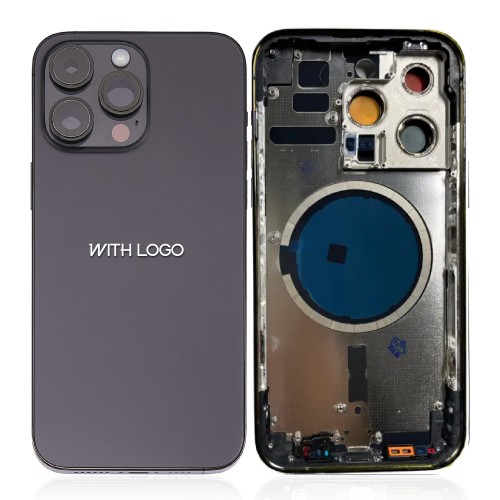 Back Cover Compatible With iPhone 14 Pro with Full Housing / Space Black / OEM