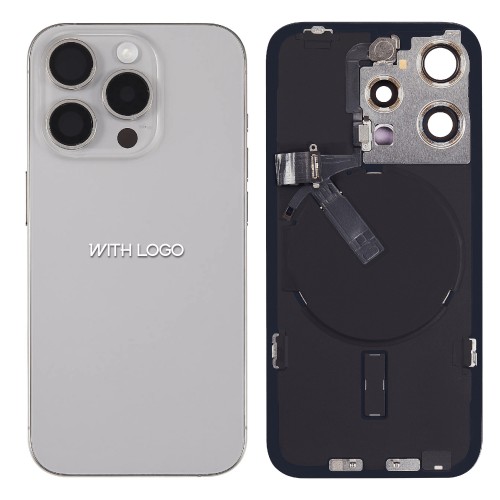 Galinis dangtelis iPhone 15 Pro / Natural Titanium / (visos dalys) / OEM