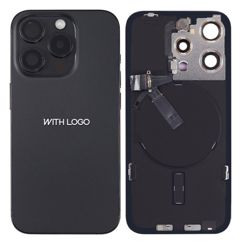 Задняя крышка для iPhone 15 Pro Max — чёрный титан — (все части включены) OEM