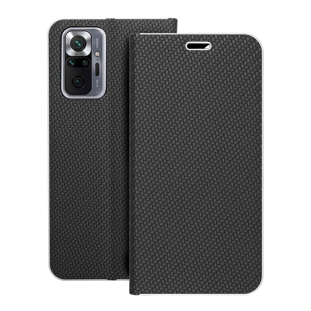 LUNA knygos dėklas Xiaomi Redmi Note 10 Pro juodas