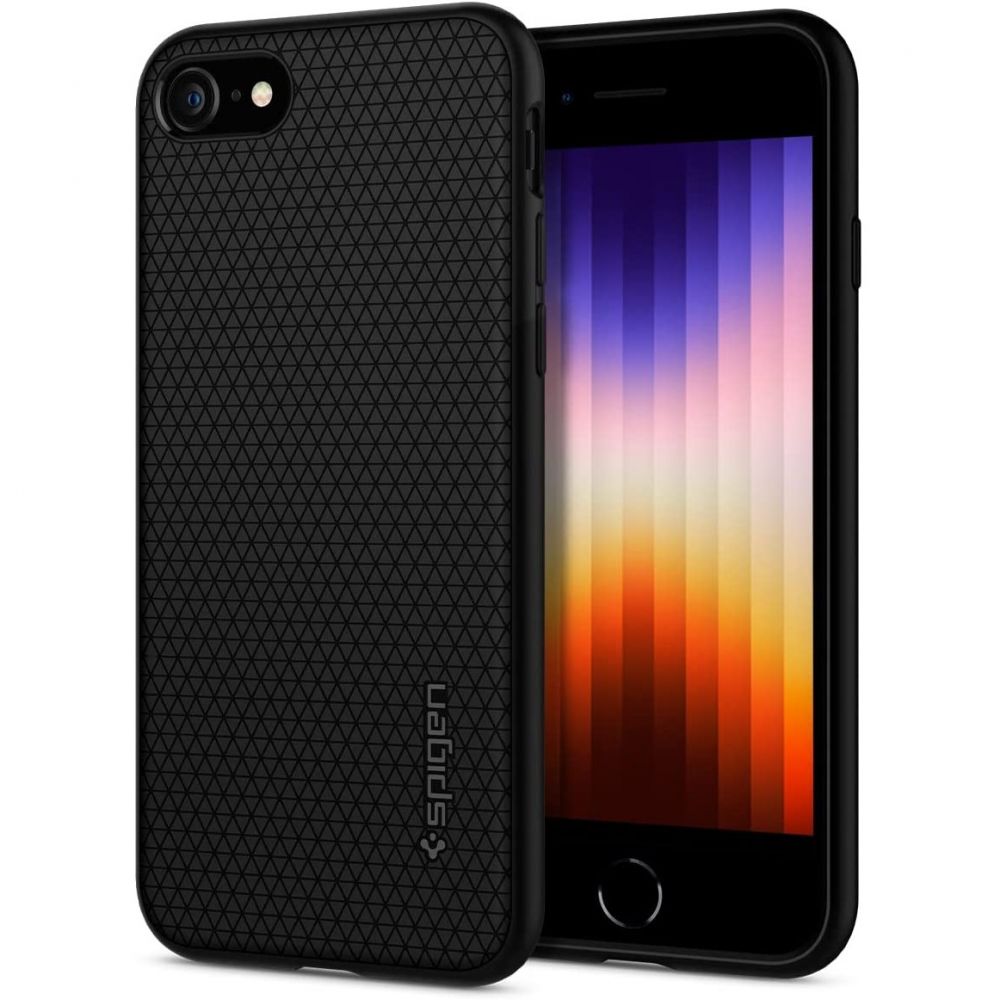 Spigen Liquid Air dėklas telefonui iPhone 7 / 8 / SE 2020 / SE 2022 - Juodas