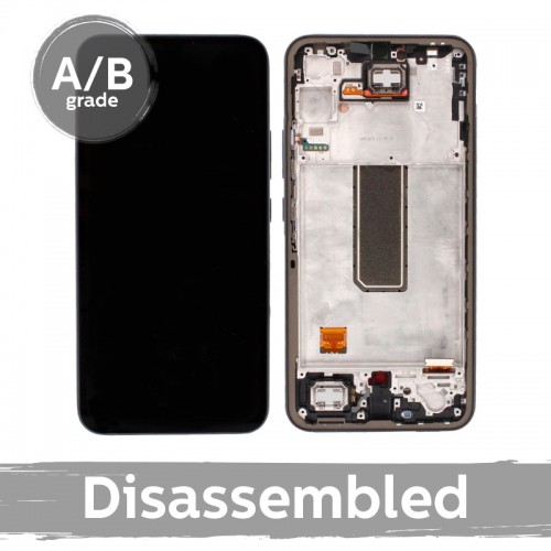 LCD ekranas suderinamas su Samsung A346 A34 5G su rėmeliu / violetinis / (9.5/10 naudotas)