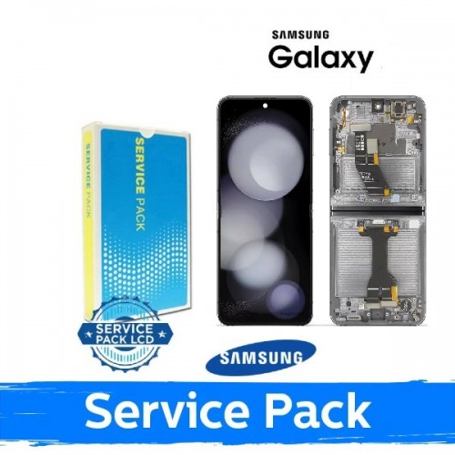LCD дисплей совместимый с Samsung F731 Z Flip5 с рамкой / графитовый (серый) / (Service Pack)