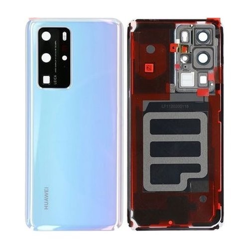 Задняя крышка для Huawei P40 Pro Ice White оригинал (б/у Grade C)