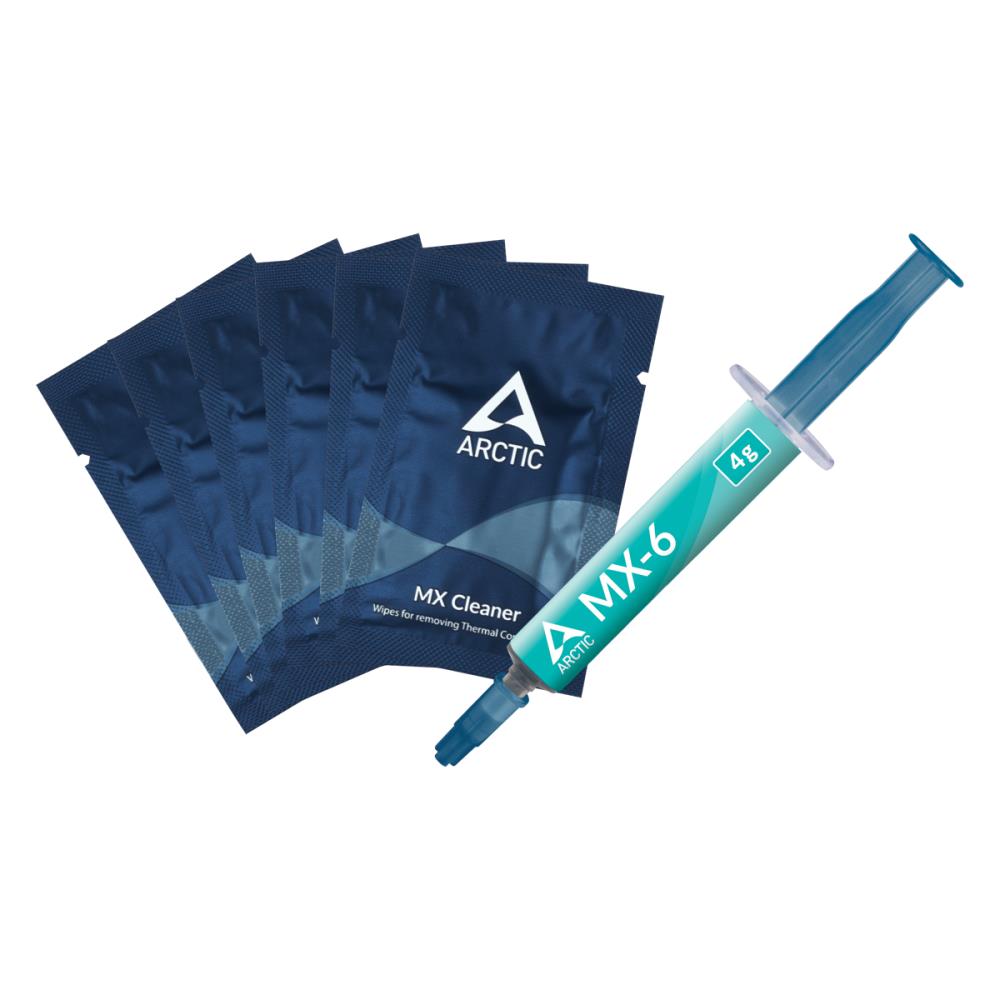 Термопаста ARCTIC MX-6, 4г с 6 шт. MX Cleaner