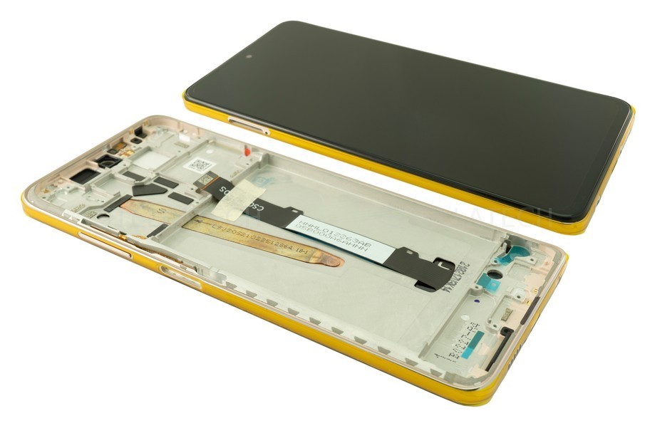 LCD ekranas Xiaomi Poco X3 Pro/X3/X3 NFC su jutikliniu ekranu ir rėmeliu Metal Bronze originalus (service pack)