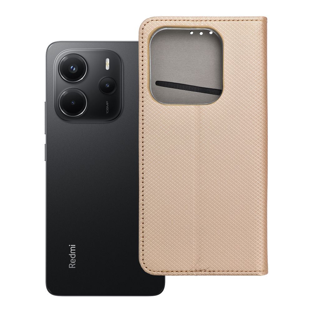 Flip case for Xiaomi Redmi NOTE 14 5G Smart Case Book gold