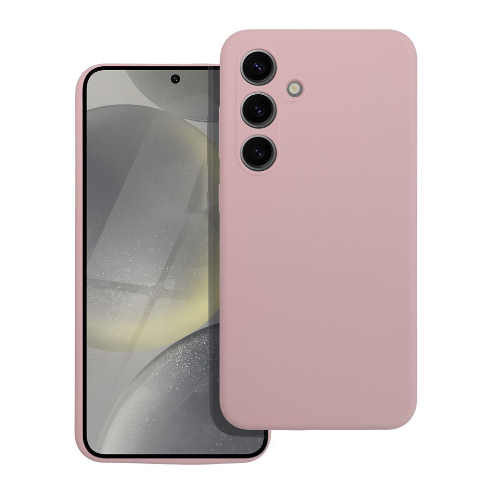 Dėklas silikoninis 2mm telefonui MOTOROLA E15 smėlio rožinis