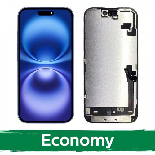 LCD ekranas iPhone 16 juodas (INCELL / Economy) Removable IC