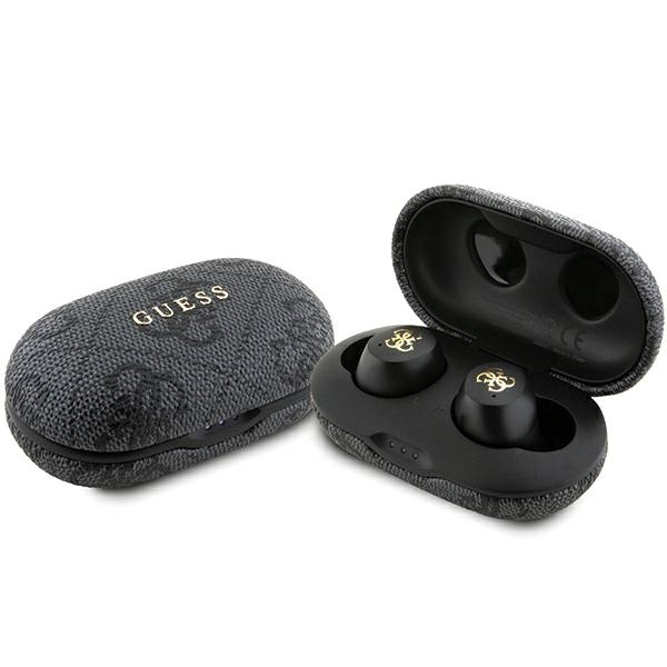 Guess 4G Metal TWS Headphones with ENC Charging Station - Black
