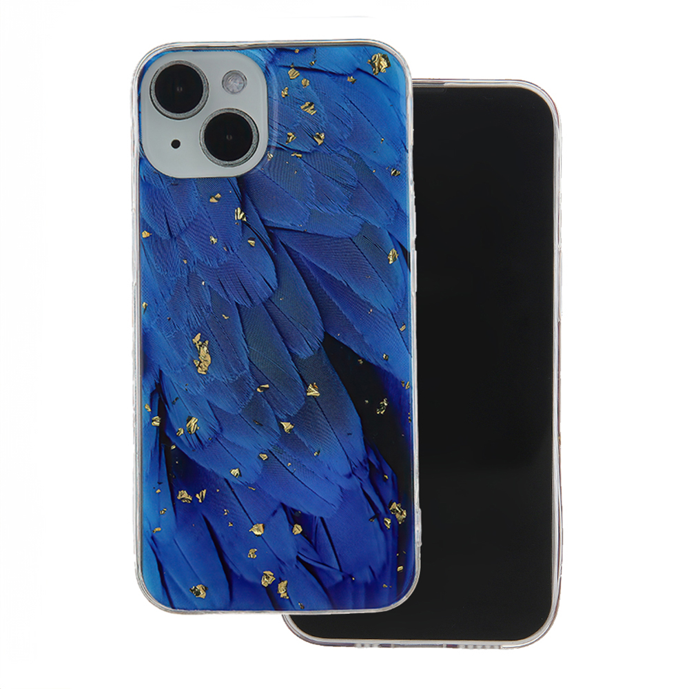 Gold Glam dėklas telefonui Samsung Galaxy A25 5G (global) mėlynas