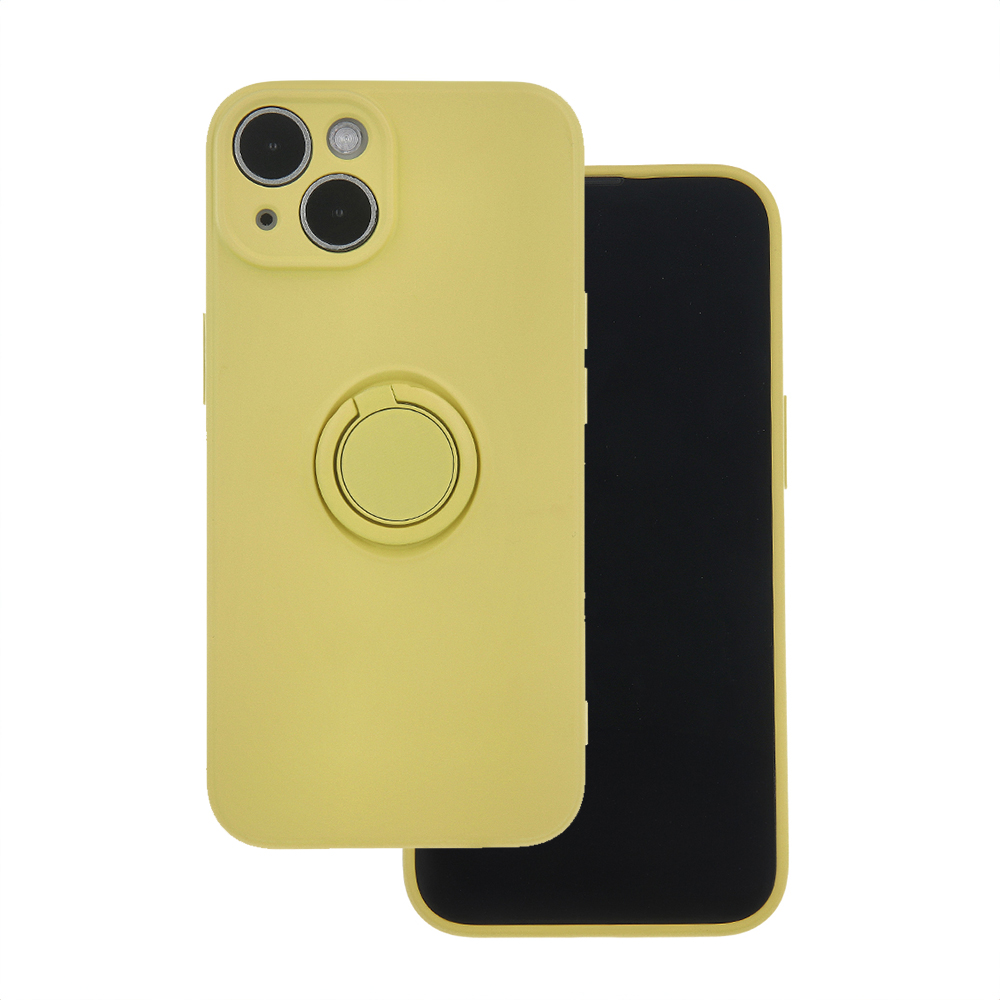 Dėklas telefonui su piršto laikikliu Xiaomi Redmi Note 13 Pro Plus 5G (global) geltonas