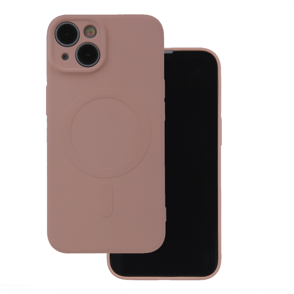 Paprastas spalvotas magnetinis dėklas telefonui Samsung Galaxy A55 5G rožinis