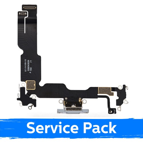 Įkrovimo lizdas skirtas Apple iPhone 15 Plus su flex / juodas / (Service Pack)