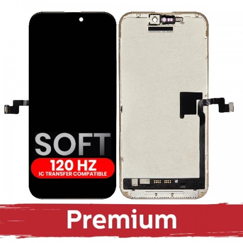 LCD Display Compatible iPhone 16 Pro Max Black (SOFT OLED / Stable 120Hz / Premium) *Removable IC*