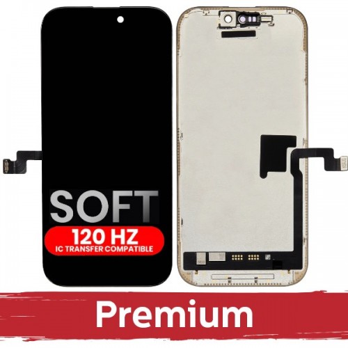 LCD Display Compatible iPhone 16 Pro Black (SOFT OLED / Stable 120Hz / Premium) *Removable IC*